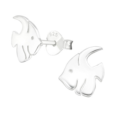 Children's Silver Fish Ear Studs