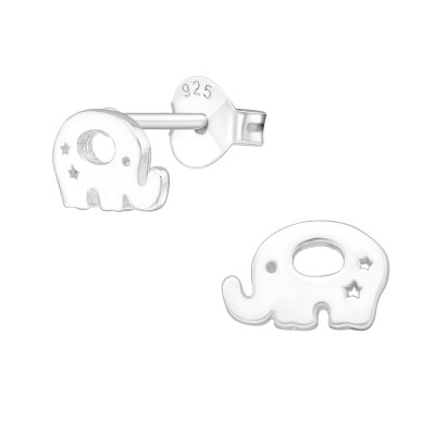 Children's Silver Elephant Ear Studs