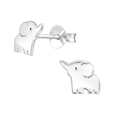 Children's Silver Elephant Ear Studs