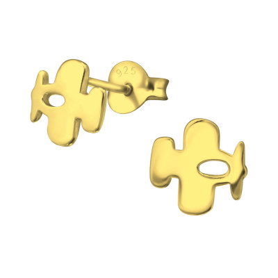 Plane Children's Sterling Silver Ear Studs