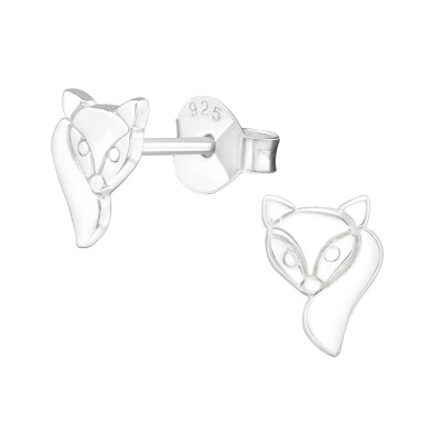 Children's Silver Fox Ear Studs