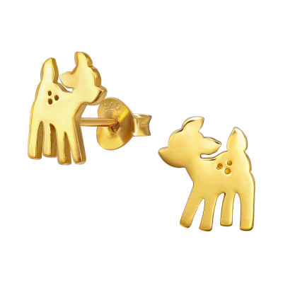 Children's Silver Deer Ear Studs