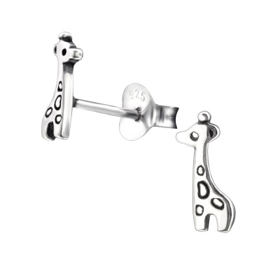 Giraffe Children's Sterling Silver Ear Studs