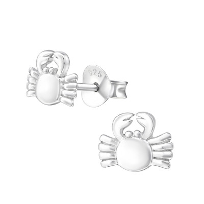 Children's Silver Crab Ear Studs