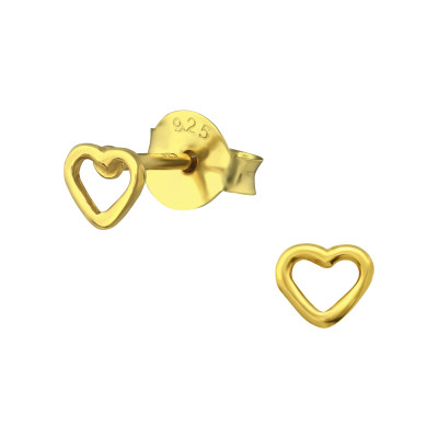 Children's Silver Heart Ear Studs