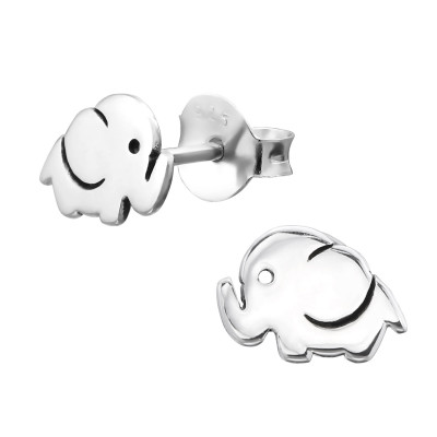 Elephant Children's Sterling Silver Ear Studs