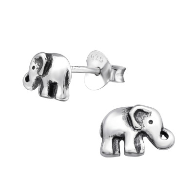 Children's Silver Elephant Ear Studs