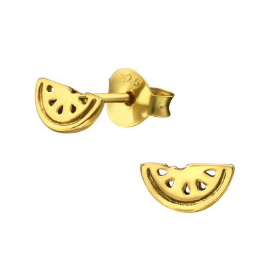 Children's Silver Watermelon Ear Studs