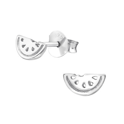 Children's Silver Watermelon Ear Studs