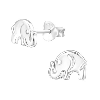 Children's Silver Elephant Ear Studs