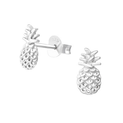 Children's Silver Pineapple Ear Studs