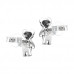 Children's Silver Bear Ear Studs