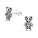 Children's Silver Bear Ear Studs