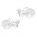 Premium Children's Silver Holly Leaf Ear Studs with Epoxy