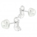 Premium Children's Silver Mermaid Ear Studs with Epoxy