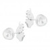 Premium Children's Silver Unicorn Ear Studs with Crystal and Epoxy