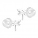 Children's Silver Dragonfly Ear Studs with Epoxy