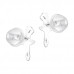 Premium Children's Silver Ballerina Ear Studs with Epoxy