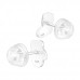 Premium Children's Silver Socks and Glove Ear Studs with Epoxy