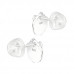 Premium Children's Silver Gift Present Ear Studs with Cubic Zirconia and Epoxy