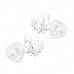 Premium Children's Silver Holly Leaf Ear Studs with Cubic Zirconia and Epoxy