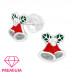 Premium Children's Silver Bell Ear Studs with Epoxy