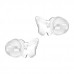 Premium Children's Silver Butterfly Ear Studs with Epoxy