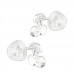 Premium Children's Silver Cherry Ear Studs with Crystal and Epoxy