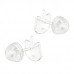 Premium Children's Silver Caticorn Ear Studs with Epoxy