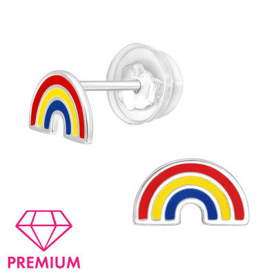 Rainbow Children's Sterling Silver Premium Kid Jewelry with Epoxy