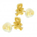 Premium Children's Silver Bear Ear Studs with Crystal