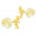 Premium Children's Silver Flamingo Ear Studs with Crystal