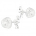 Premium Children's Silver Flamingo Ear Studs with Crystal