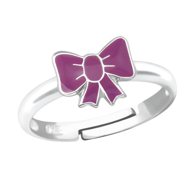 Children's Silver Bow Adjustable Ring