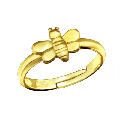 Children's Silver Bee Adjustable Ring