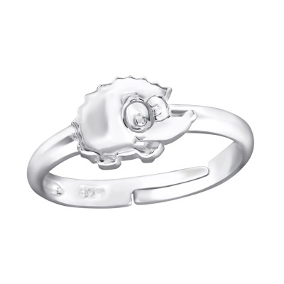 Hedgehog Children's Sterling Silver Adjustable Ring