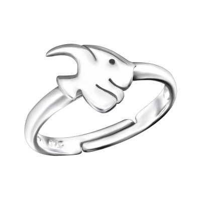 Children's Silver Fish Adjustable Ring