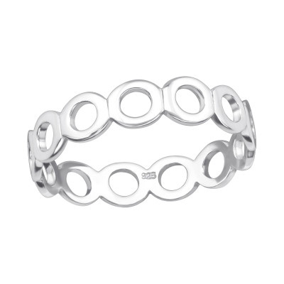 Children's Silver Circle Link Ring