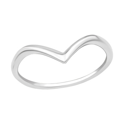 Children's Silver V Shaped Ring