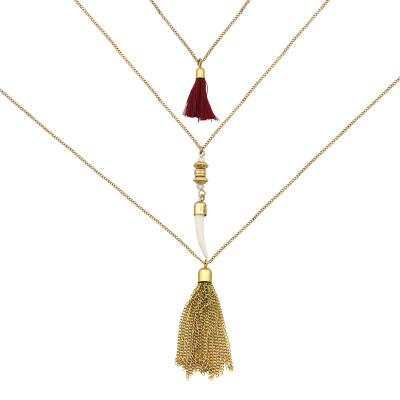 Fashion Jewelry Fang Layer Necklace