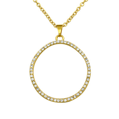 Fashion Jewelry Circle Necklace with Crystal