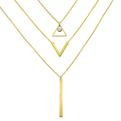 Fashion Jewelry Geometric Layer Necklace