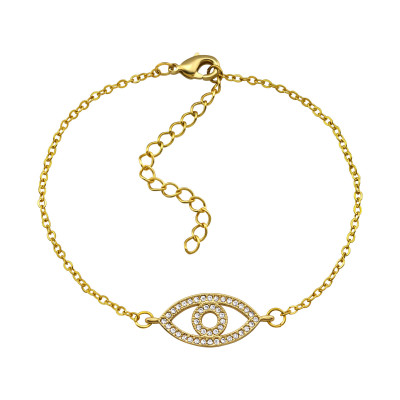 Fashion Jewelry Evil Eye Bracelet with Cubic Zirconia