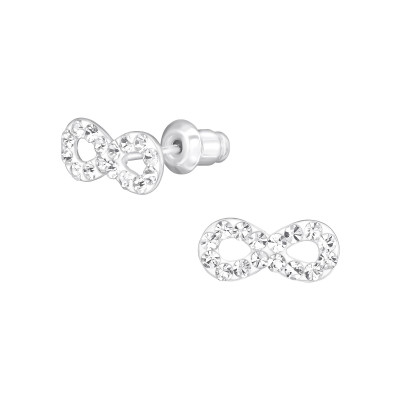 Infinity Fashion Jewelry Earrings and Studs with Crystal