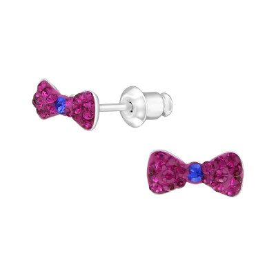 Bow Fashion Jewelry Earrings and Studs with Crystal