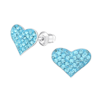 Fashion Jewelry Heart Ear Studs with Crystal