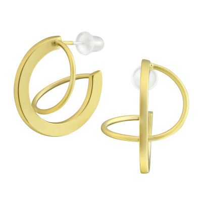 Fashion Jewelry Half Hoop Ear Studs