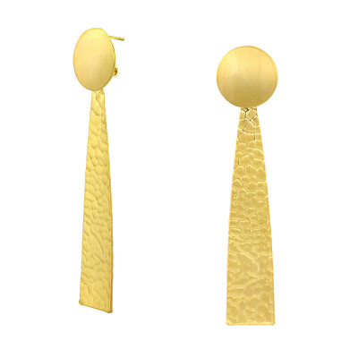 Fashion Jewelry Ear Studs with Hanging Rough Bar