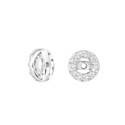 Interchangeable Part Sterling Silver Finding with Cubic Zirconia