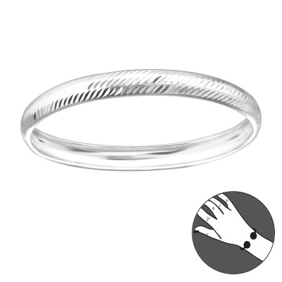 Silver Round Bangles